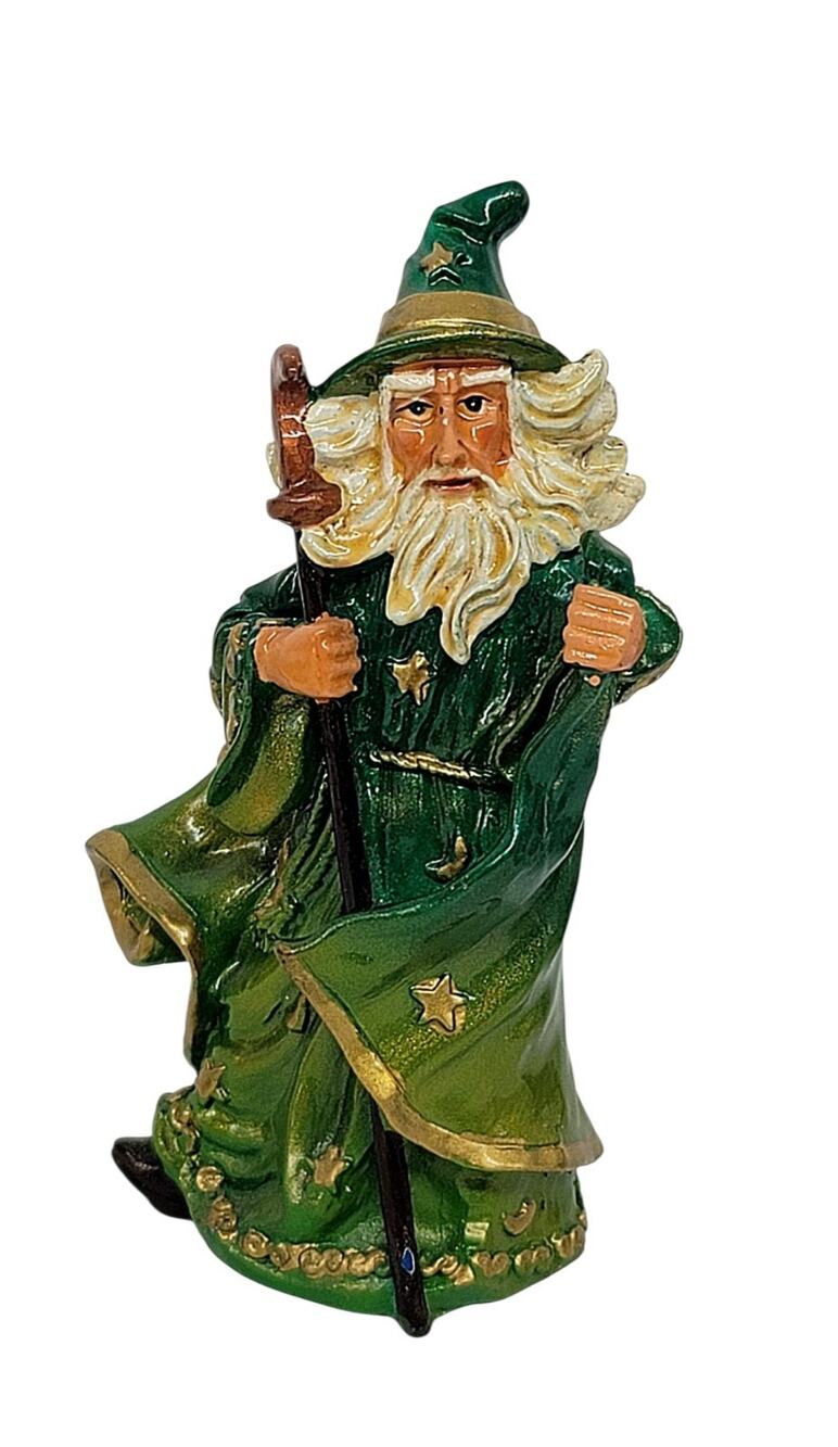 Vtg Wizard Resin Shelf Sitter Figurine Artwork Sculpture Statue 4.5" CL58